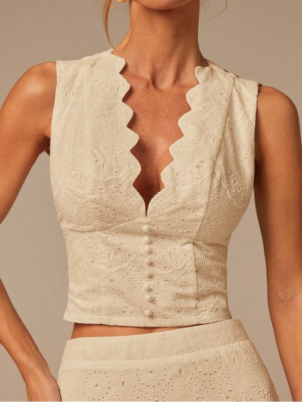 COSMINA Women's Elegant Deep V-Neck Sleeveless Vest